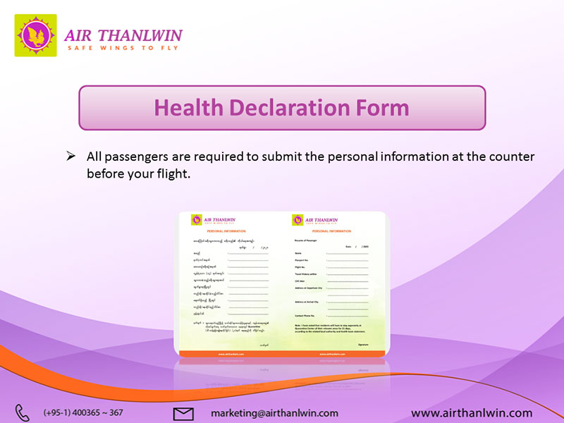 Air Thanlwin Precautionary Measures of Health Care